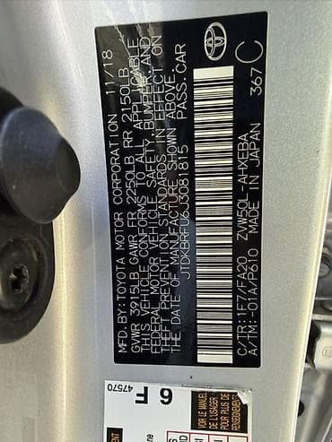 Toyota: Toyota Prius: 2018 г., Гибрид, Хэтчбэк — 7