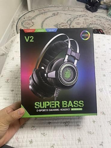 Настольные ПК и комплектующие: Игровая гарнитура SUPER BASS V2 (RGB) - Формат: полноразмерная — 4