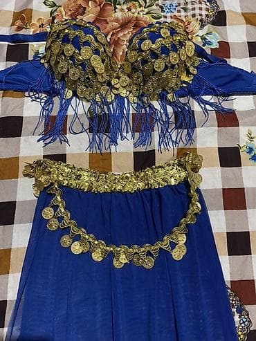 dance: Танцевальное платье, Восточное, 48, 50 (L), цвет - Синий — 2