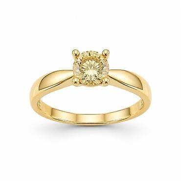 муассанит: Кольцо «Golden Solitaire» из желтого золота 585 Бренд: ADAMANT — 3