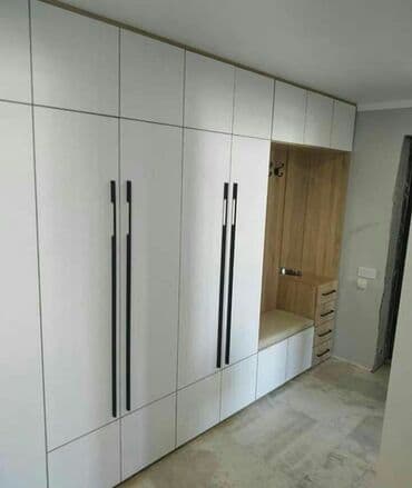 кровать со столом: Спальный гарнитур, Двуспальная кровать, МДФ, Бесплатная доставка, цвет - Белый — 26