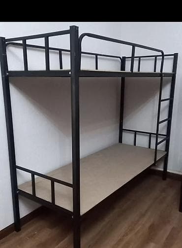 Двухъярусная металлическая кровать - Прочная сварная рама из