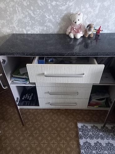 комод с зеркало: Комод для одежды, Без зеркала, ЛДСП, цвет - Черный — 1