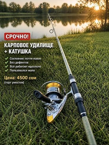 Карповое удилище с безынерционной катушкой, также обмен интересует на at lalafo.kg Карповое удилище с безынерционной катушкой, также обмен интересует на
