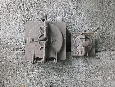 Чугунные дверцы для печи/каминные задвижки (комплект из 2 шт.)