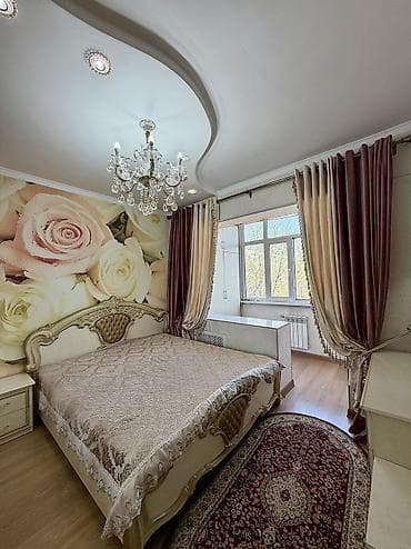 квартира в токмок: 3 комнаты, 66 м², 105 серия, 3 этаж, Евроремонт — 4