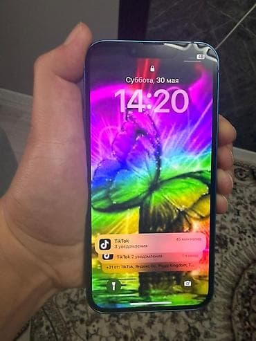 traid in: IPhone 13, Б/у, 128 ГБ, Синий, Зарядное устройство, Чехол, Кабель, 84 % — 5