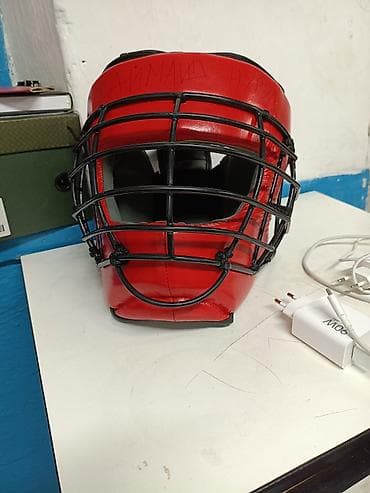 Велосипеды: Защитный шлем для единоборств с металлической решёткой - Тип: шлем — 1