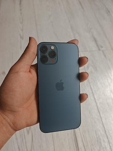 apple wath: IPhone 12 Pro, Б/у, 128 ГБ, Sierra Blue, Зарядное устройство, Чехол, 74 % — 1