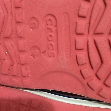 обувь америка: Детские сандалии Crocs(оригинал) - Цвет: ярко‑красный с бело‑синей — 3