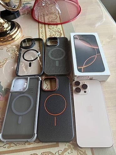 наушники ош: IPhone 16 Pro Max, Колдонулган, 256 ГБ, Desert Titanium, Каптама, Куту, 89 % — 8