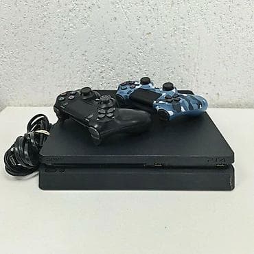 PS4 Slim + 2 геймпада DualShock 4 есть игры FIFA26 UFC4 Dirt ittakes a
