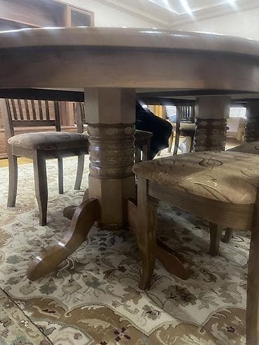 stol: Стол и стул для зала, цвет - Коричневый — 5