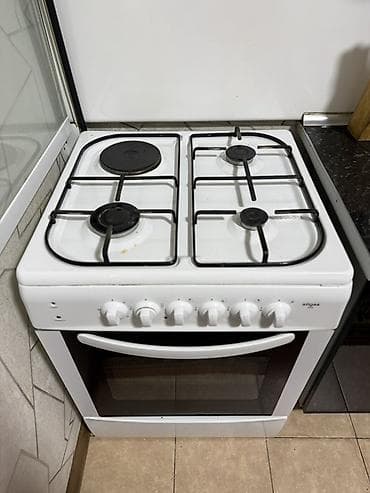 газовая плита без духовки: Комбинированная, Механическое, Напольная, Б/у — 2