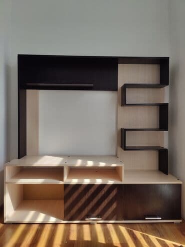 стенка для тв шкаф: Зал үчүн гарнитур, ТВ үчүн тумба, түсү - Кара — 1