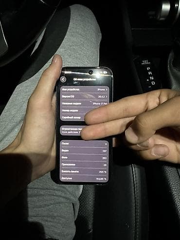 iphone 17 lalafo: IPhone 17 Pro, Б/у, 256 ГБ, Синий, Чехол, Коробка, 100 % — 4