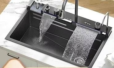 Умная кухонная мойка с многофункциональным смесителем и рабочей