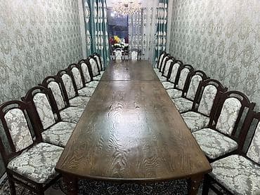 Стол и стул для зала, цвет - Коричневый