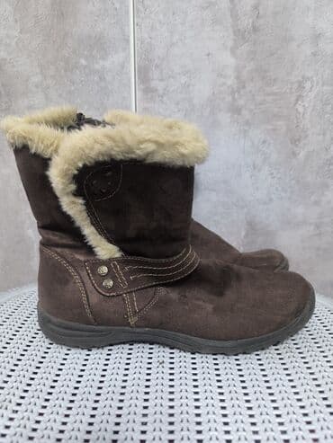 Сапоги: Женские 41 р зимние полусапоги - Материал: внешний — коричневая — 4