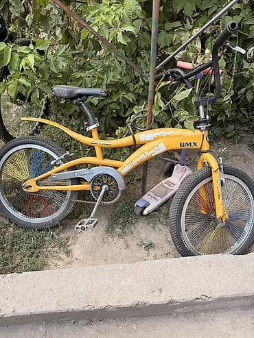 Велосипеддер: Детский велосипед BMX, ярко‑жёлтый. Подойдёт для подростков и детей — 3