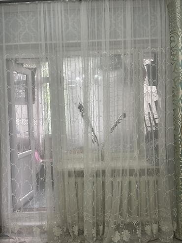 шторы белые: Воздушные тюлевые шторы на окно/балкон - Цвет: молочно‑белый — 1