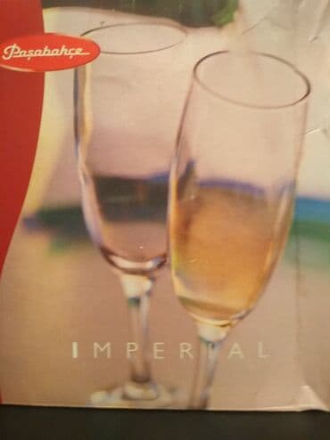 куплю бутылки стеклянные: Новые стеклянные фужеры "Pasabahce" Турция, на высокой ножке, 6 штук — 6