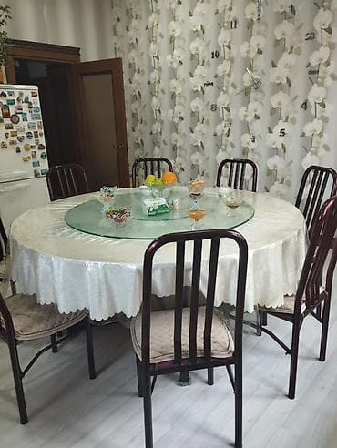 foldable table: Кухонный стол и стул, Б/у, цвет - Коричневый — 2