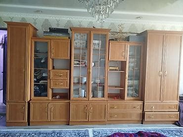 Стенка-шкаф, Тип стенки-шкафа: Модульная, Для зала, Особенности: Для хранения посуды