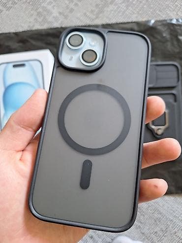 IPhone 15, Б/у, 128 ГБ, Голубой, Коробка, 100 % — 1