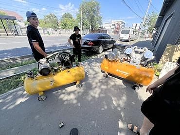 авто компресор: Передвижной поршневой воздушный компрессор на ресивере около 200–250 — 2