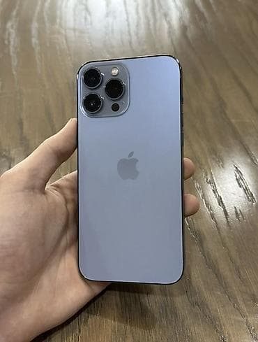 IPhone 13 Pro Max, Б/у, 256 ГБ, Голубой, Чехол, 85 %