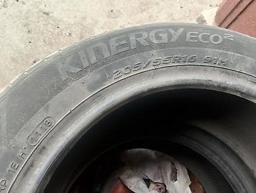 tesla model 3: Шины 205 / 55 / R 16, Лето, Б/у, Комплект, Легковые, Hankook — 1