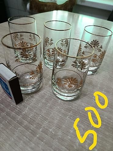 медный кружка: Набор посуды из стекла/хрусталя: 1) Кувшин + 6 стаканов с лимонным — 5