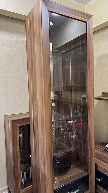 Гарнитур для зала, Шкаф, ДСП, цвет - Коричневый