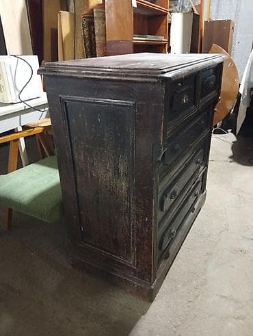 комод тумбочка буфет: Комод для одежды, Б/у, Без зеркала, Дерево, цвет - Коричневый — 2