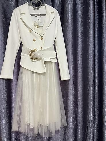 эрсаг мазь отзывы: Костюм с юбкой, Модель юбки: Пышная, Миди, Пиджак, Турция, M — 2