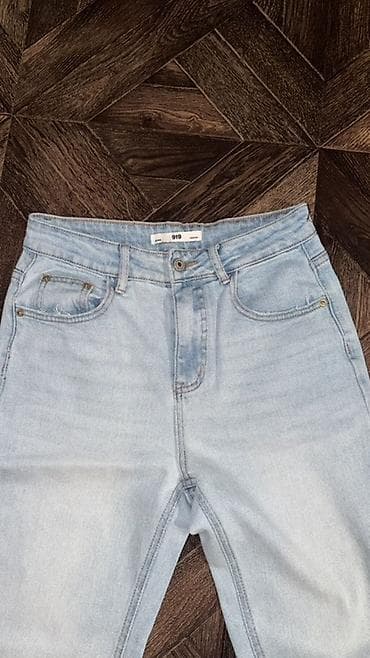 lining flex: Джинсы, Прямые, Турция, Средняя талия, С бахромой, L — 2