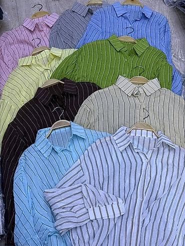 женские рубашки длинные: Женская рубашка oversize в вертикальную полоску Только оптом - — 7