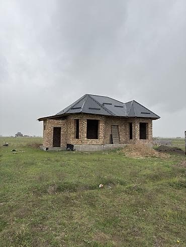 комната аламедин 1: Кирпичный дом (коробка) с мансардной кровлей на участке. - Материал — 2