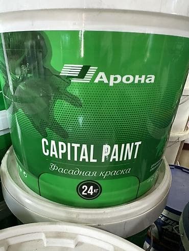 Акриловая краска, Арона, Для фасада, цвет - Белый, 24 кг, Износостойкая