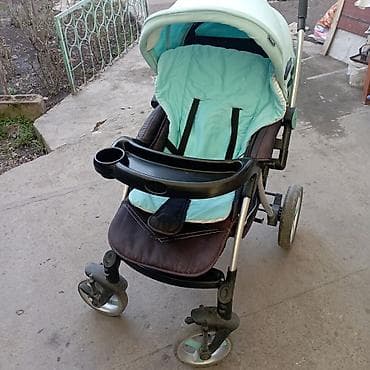 chicco lite way: Коляска, цвет - Голубой, Б/у — 1