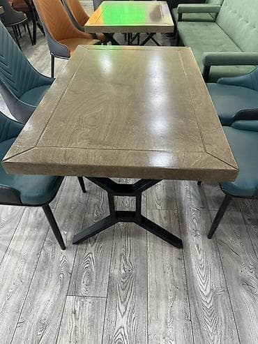 Стол для кафе, Б/у, Прямоугольный, цвет - Коричневый