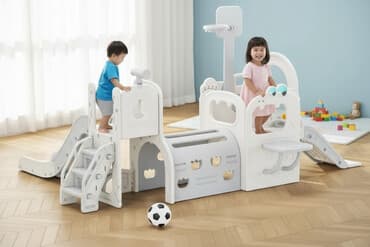 футбольный зальник: Детская горка Для дома, Пластик, Новый — 2