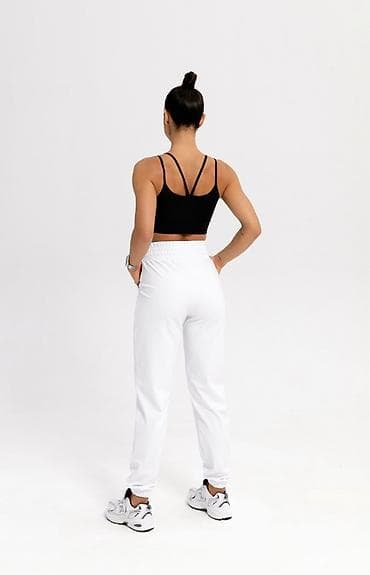 Толстовки, худи: Белые спортивные штаны женские Forstrong изготовлены в России из — 7