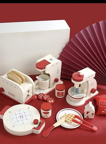 деревяные посуды: Деревянный игровой набор «Кухонный миксер» Стильная и экологичная — 9