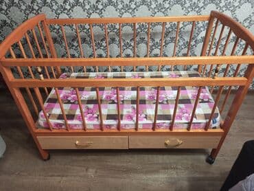 детская кровать икеа с матрасом: Детская кроватка из массива дерева в идеальном состоянии, матрас Lina — 5