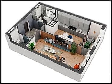 pro group: 1 комната, 48 м², БГУ Элитка, 7 этаж, ПСО (под самоотделку) — 10