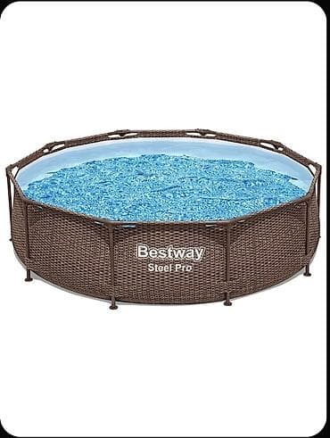 модульные бани: Бассейн каркасный Bestway Steel Pro - Объем: 6148 л - Диаметр: 305 см — 7