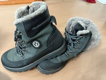 сапоги зимние женские натуральная кожа натуральный мех распродажа: Зимние ботинки унисекс серого цвета с высокой шнуровкой и меховой — 3