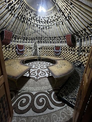 Юрта с традиционным интерьером - Классическая круглая конструкция с